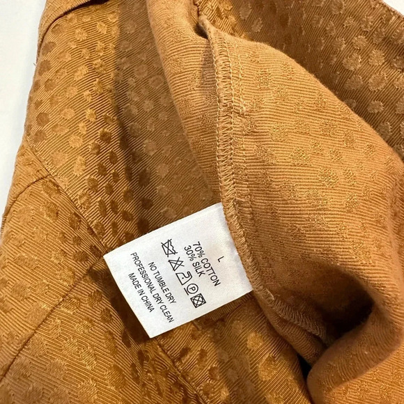 Tba Anthropologie TO BE ADORED animal DOT high rise wide leg trouser cotton silk - Picture 3 of 7